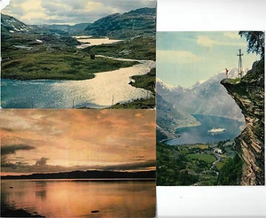 Publicités PROTEOSULFAN : Paysages de NORVEGE - Fjord, mer - Cartes N° 7 + 8 + 9 - Picture 1 of 2