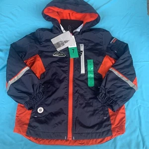 LONDON FOG Boys Active Jacket Fall/Winter Coat Navy Blue W/ Orange Size 7 - Picture 1 of 8