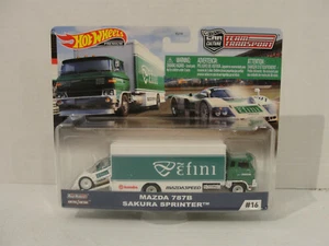 HOT WHEELS CAR CULTURE TEAM TRANSPORTS MAZDA 787B & SAKURA SPRINTER - Picture 1 of 1