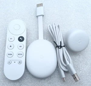 Google Chromecast 4K Google TV Streaming GZRNL (Snow) #99 - Picture 1 of 4