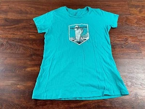 COLUMBIA SPORTSWEAR Graphic Print Blue Pullover T-Shirt Girl's Size Medium - Picture 1 of 8