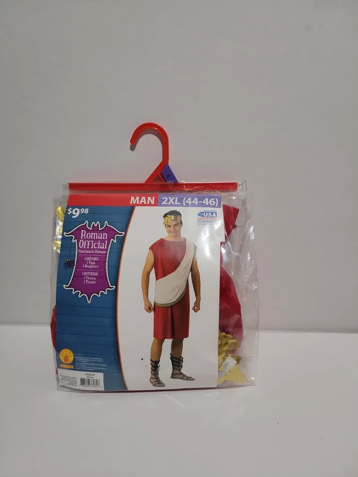Roman Official Adult Mens 2XL Toga With Headpiece  - Image 1 of 2