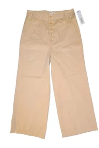 AMUSE SOCIETY ADEN Crop WIDE LEG Woven Pant CAMEL BUTTON FLY 28×26 - Picture 1 of 8
