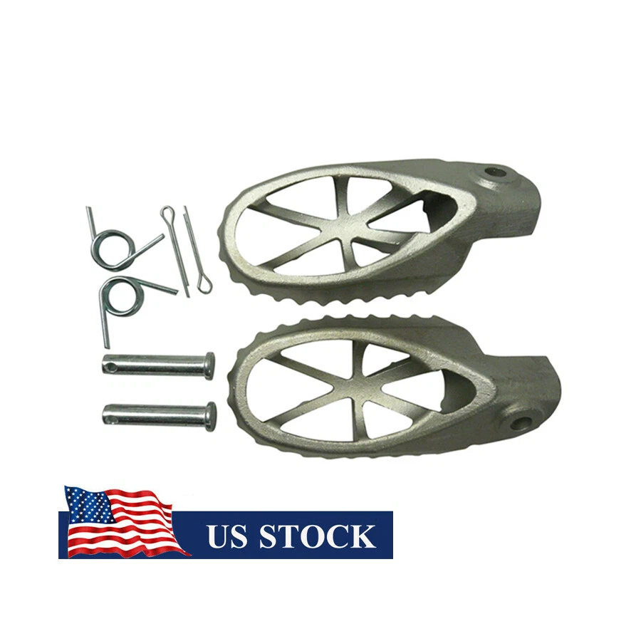 2x Reposapiés Pedales Pit Dirt Bike 8mm Plateado Acero Inoxidable Foto 1 de 4