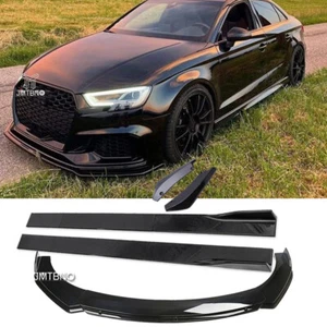 For AUDI TT A4 A5 RS5 RS7 Car Front Lip Rear Splitter Side Skirt Apron Body Kit - Picture 1 of 12