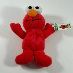 Peluche con etiquetas Kellogg's Elmo Mini Beans Sesame Street 1999 - Imagen 1 de 7