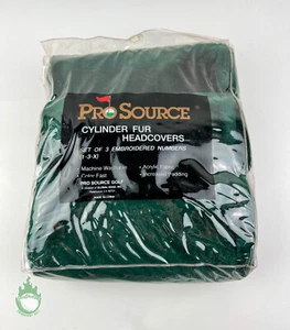 New Pro Source Cylinder Fur Knit Headcovers Set of 3 (1-3-X) Green - Picture 1 of 9