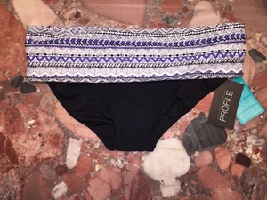 Profile by GOTTEX Black Full Coverage SWIMSUIT Bikini Bottom Women's Ixtapa NWT - Picture 1 of 10