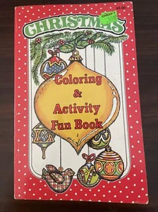 Vintage Weihnachten Mal- & Aktivitätsbuch 189 Aktivitätsseiten 1987 - Bild 1 von 8