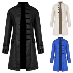Herren Viktorianisch Frack Steampunk Frack Lange Jacke Vamp Gothic Vintage - Bild 1 von 9