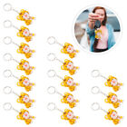 21 Pcs Adorable Bag Pendant Keychain with Wrist Strap Tiger Bags