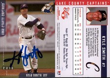 Kyle Smith Signed 2010 Grandstand Lake County Captains #NNO Card Auto AU