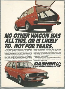 Volkswagen Dasher 1974 anuncio, VW Dasher vagón de 4 puertas - Imagen 1 de 3