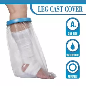 Adult Waterproof Leg Cast Cover for Shower ~ Keep Bandages & Casts Dry in The Sh - Picture 1 of 4