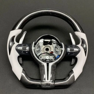 New Carbon Fiber Steering Wheel for BMW 3/4/5/x5 F30 F10 F15 F16 F06 F32 F26 F25 - Foto 1 di 6