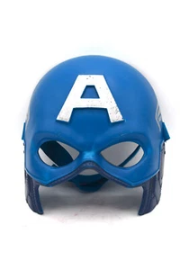 Maschera viso Capitan America costume plastica blu Halloween Marvel Avengers bambino - Foto 1 di 3