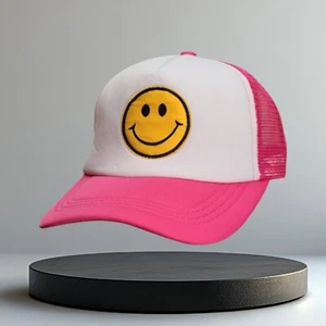 New Unisex Happy Face Snapback Cap Hat - Picture 1 of 3