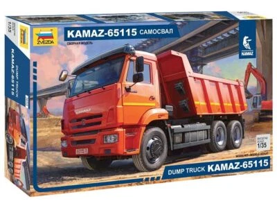 ZVEZDA 1:35 KIT CAMION DUMP TRUCK KAMAZ-65115  LUNGHEZZA 20 CM          ART 3650 - Immagine 1 di 2