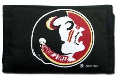Florida State Seminoles Old Logo Nylon Tri-Fold Wallet [NEW] Vinyl Billfold ID Cover