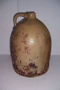 ANTIKER PRIMITIVER GRUNGY STEINZEUG KRUG 15 1/8" HOCH X 10 3/8" DURCHMESSER - Bild 1 von 8