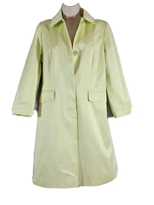 Banana Republic Women Trench Raincoat Petite Small Floral Lined Classic Cotton - Picture 1 of 15