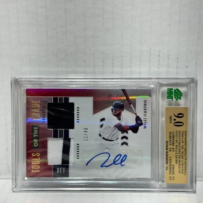 WILLI CASTRO 2 Swatch Auto #/49 2020 Panini Absolute Baseball Tools of Trade - Image 1 of 4