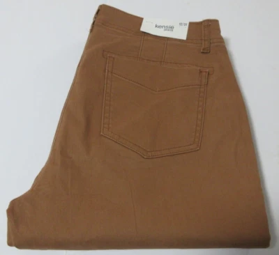 Kensie Jeans 女式高腰肉桂棕色裤子 12/31 码 — 第 1/3 张图片