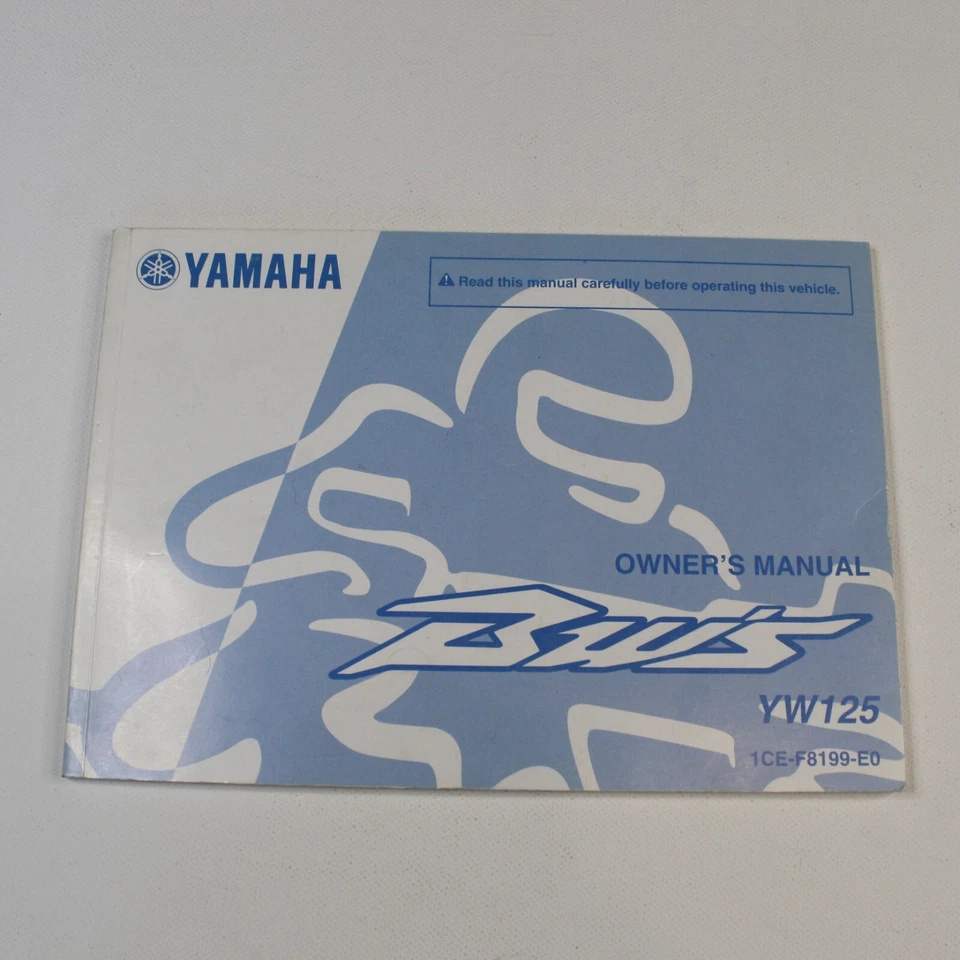 Genuine 2010 YAMAHA BWS 125 BW'S YW 125 English Owners Manual 1CEF8199E0 / 1CXF8 - Image 1 of 4