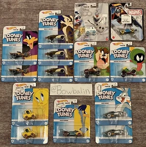 Hot Wheels Premium LOONEY TUNES FULL SET & Thor & Olaf Character 14 Car Set NEW! - Picture 1 of 11