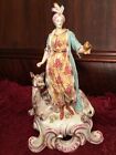 ANTIQUE 19th FRENCH HARD PASTE PORCELAIN EMBLEMATIC AFRICA STATUE FIGURINE 11"!