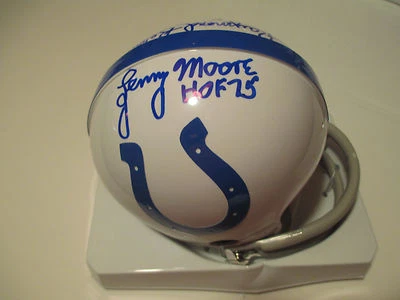 HOFers RAYMOND BERRY & LENNY MOORE signed BALTIMORE COLTS Throwback Helmet COA - Image 1 of 4