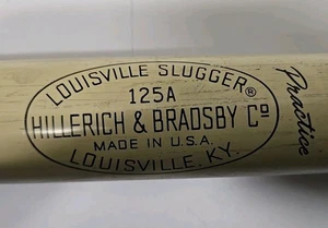 Louisville Slugger 125A Practice Bat 33.5" Hillerich & Bradsby Co. - Picture 1 of 8