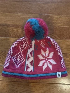 Smartwool Beanie Hat Kids L/XL Girls Pink Stocking Cap - Picture 1 of 2