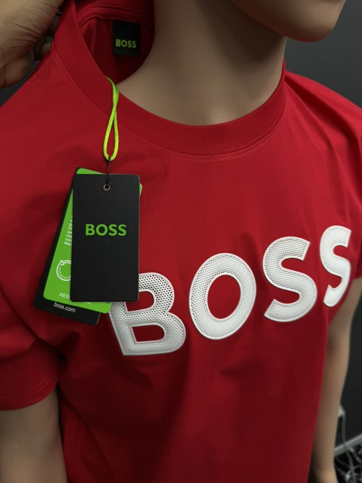 Hugo Boss Men's Short Sleeve Crew Neck T-Shirt 100% Cotton Size Medium ( RED ) - Image 1 of 4