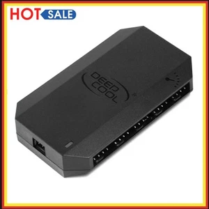 FH-10 10 Fan HUB 3Pin/4Pin PWM Splitter 12V SATA Netzteil für Motherboard - Afbeelding 1 van 11