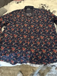 Casual Long Sleeve Patterned Shirt Xxl Slim Fit - Picture 1 of 5
