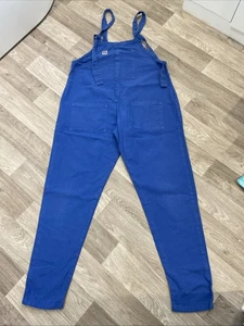 Lucy And Yak Latzhose Kobalt Royalblau UK 10 L 100% Bio Baumwolle - Bild 1 von 9