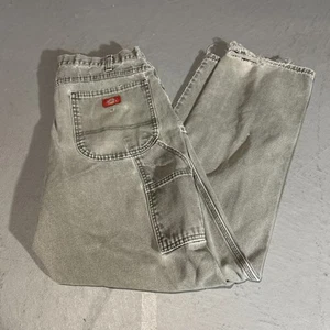 Y2K Dickies Work Wear Carpenter Style Pants - Size 36 x 34 - Green - Picture 1 of 4