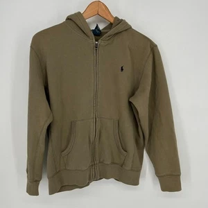 Polo Ralph Lauren Hoodie Boys Large 14-16 Green Full Zip Sweatshirt - Picture 1 of 8