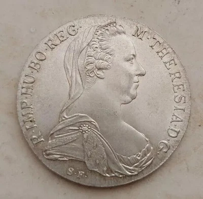 Regno d'Italia Tallero di Convenzione argento anno 1780 Maria Teresa d'Austria - Immagine 1 di 2