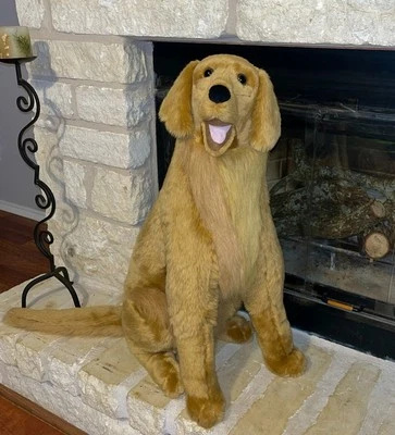 Peluche Melissa and Doug perro grande realista Golden Retriever realista 30" de alto Foto 1 de 4