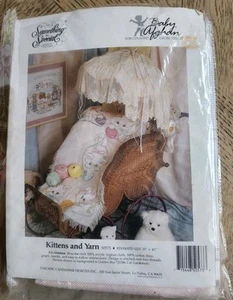 Something Special Cross Stitch Baby Afghan Kittens And Yarn Counted Crossstitch - Picture 1 of 6