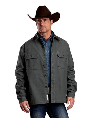 Chaqueta Stetson Western Para Hombre Lona Elástica Oliva 11-097-0119-6191 GR Foto 1 de 2