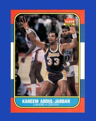 1986-87 Fleer Set-Break # 1 Kareem Abdul-Jabbar NM-MT OR BETTER *GMCARDS* - Imagem 1 de 2