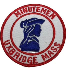 Vintage Minutemen UXBRIDGE MASS Badge Patch - Picture 1 of 4