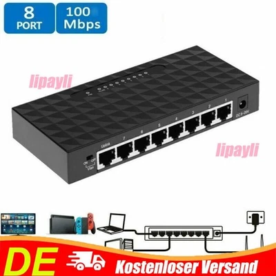 8 Fach RJ45 Splitter Verteiler Netzwerk Patch LAN Internet Kabel zum Einbau DE - Bild 1 von 4