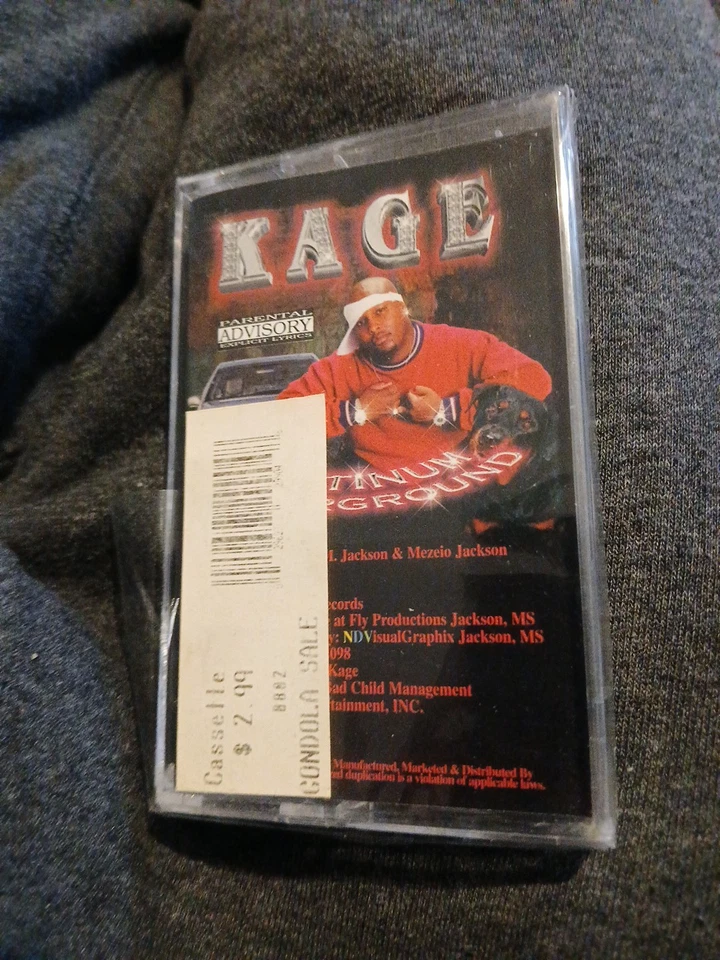 KAGE Platinum Underground SEALED Gangsta Rap Mississippi G-Funk Tape Krum Dog - Image 1 of 4