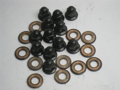 1983 SUZUKI GS750 ES GS 750 CYLINDER HEAD CROWN NUTS AND WASHERS  - Image 1 of 3