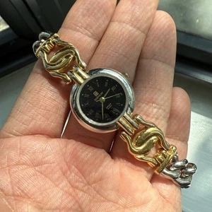 Vintage Givenchy Ladies Bracelet Watch Two Tone Gold Steel Swiss Made Quartz - Picture 1 of 8