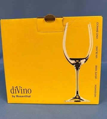 Boxed Set of 6 Rosenthal diVino Crystal White Wine Glasses 10 oz. - Image 1 of 4